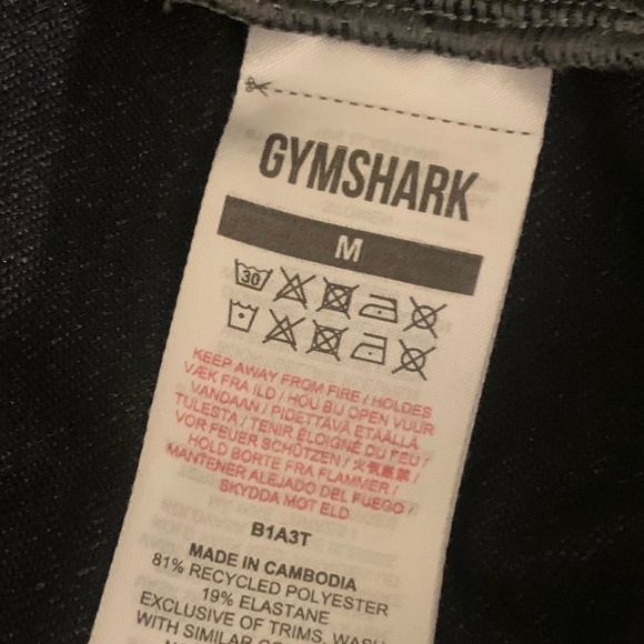 Gymshark GS Power Bottoms Black Gray Swirl High Waisted Pants Women's Medium M - Picture 9 of 12